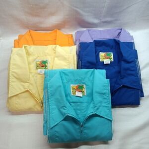 The Genuine Haband Guayabera XXL Zip-Up Shirt Lot 5 Multicolor Casual Embroidery